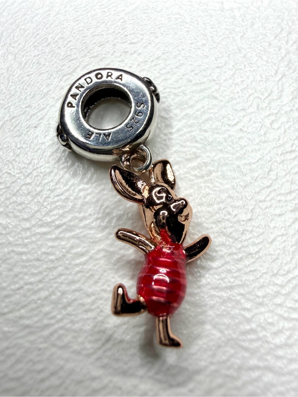 Pandora Disney Piglet Dangle Charm | Sterling Silver & Pink Enamel